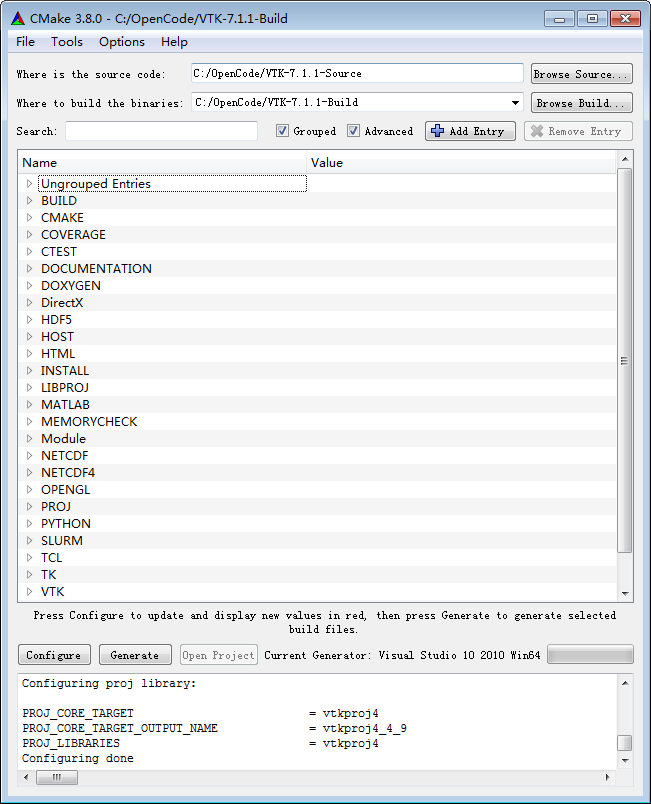 VTK7.1编译Visual studio 2003-2005-2008-2010-2013-2015-2017 组合 QT5.8 和 MATLAB2017教程