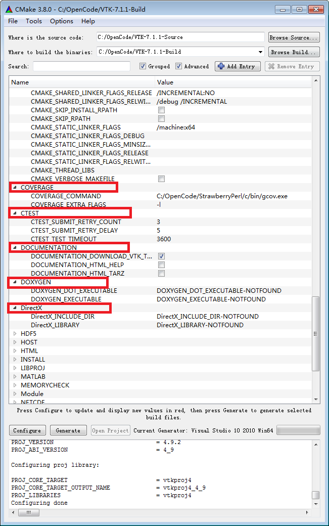 VTK7.1+CMake+VS2010编译-007