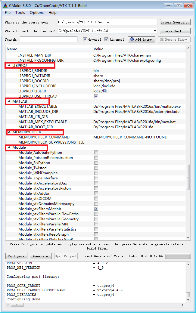 VTK7.1+CMake+VS2010编译-009