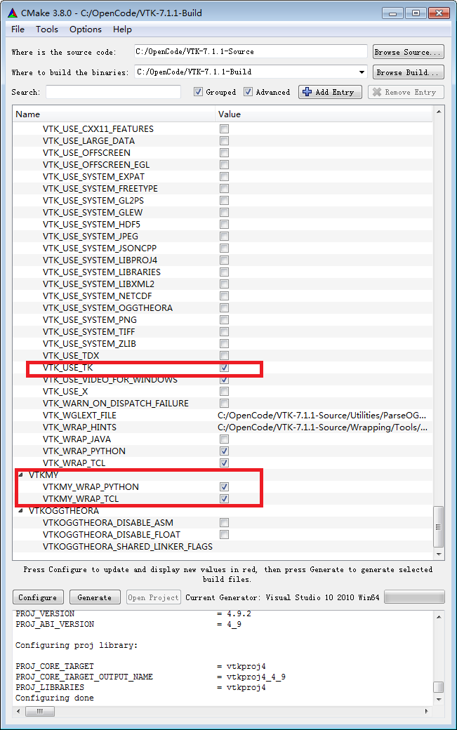 VTK7.1+CMake+VS2010编译-015